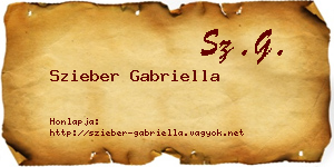 Szieber Gabriella névjegykártya