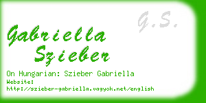 gabriella szieber business card